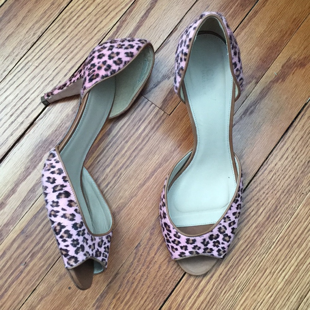 J.Crew Collection pink leopard print heels